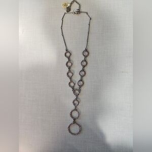 Yoni Z Circle Crystal Necklace Hanging Peridot